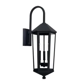 Ellsworth Coastal Outdoor Wall Lantern - 28.75" - Black
