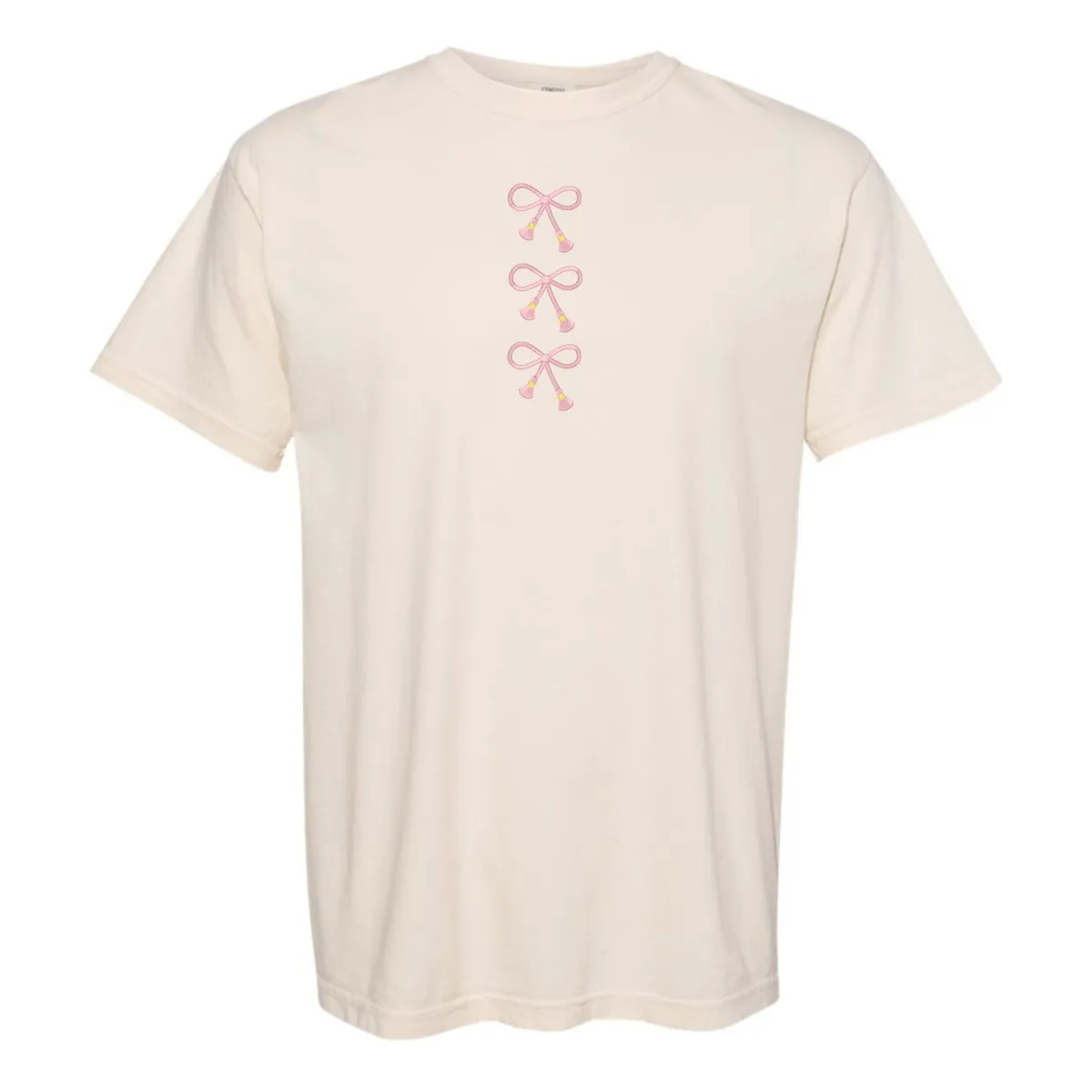 Embroidered Tasseled 'Bows' T-Shirt