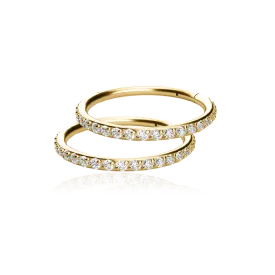 Eternity Crystal Cartilage Hoops | 16g