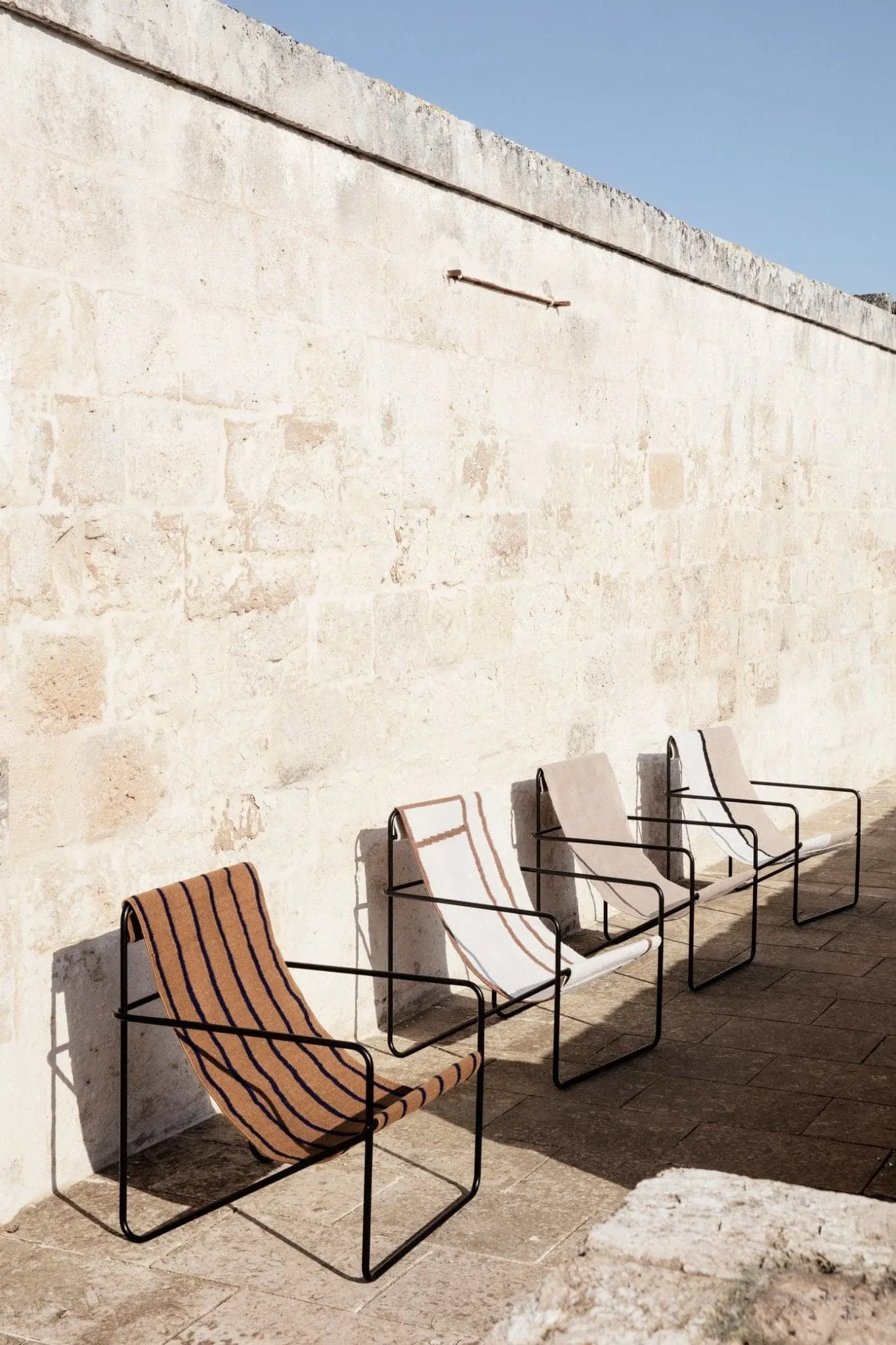 Ferm Living Desert Lounge Chair - Black Stripes