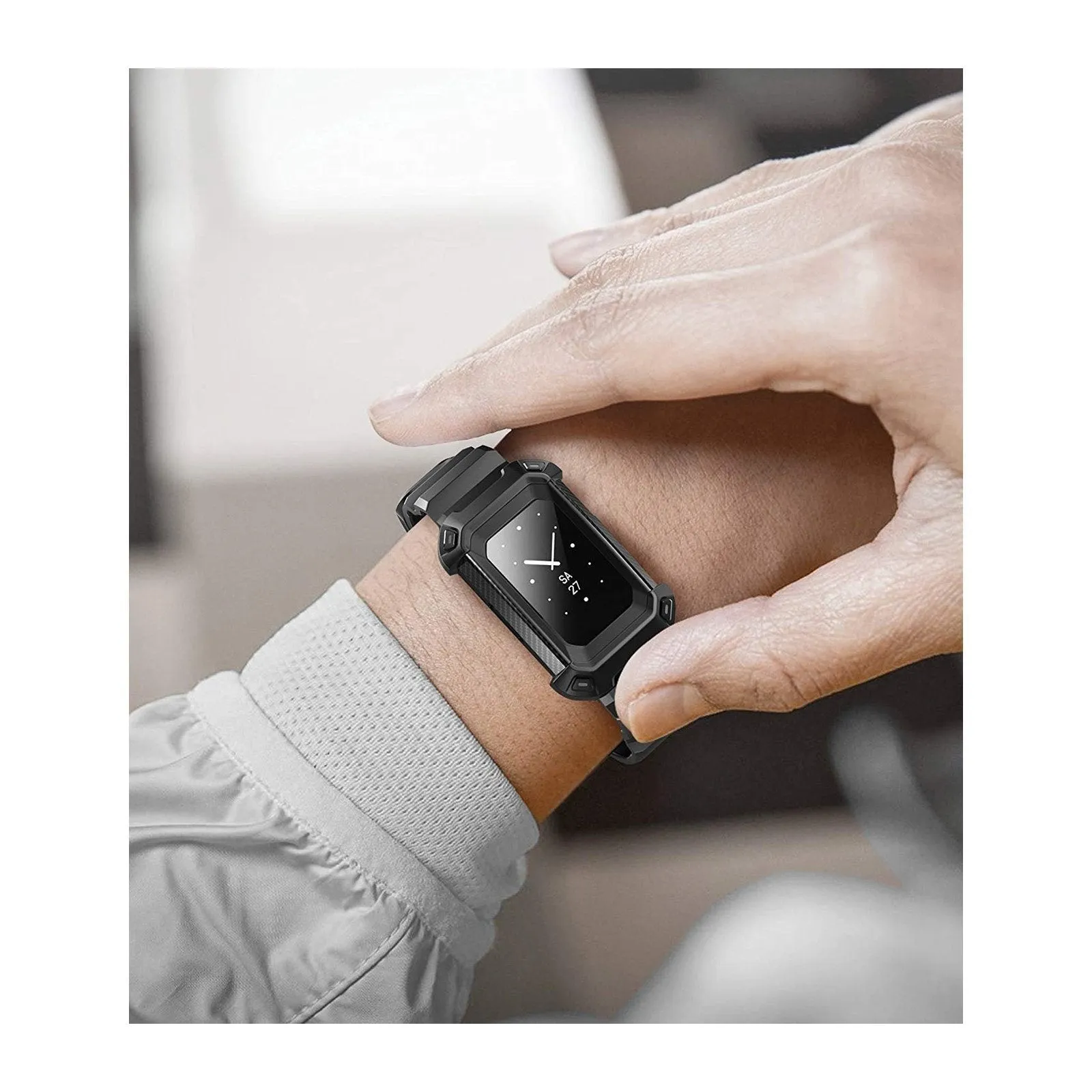 Fitbit Charge 3 / Charge 4 Unicorn Beetle Pro Rugged Shockproof Wristband Case-Black