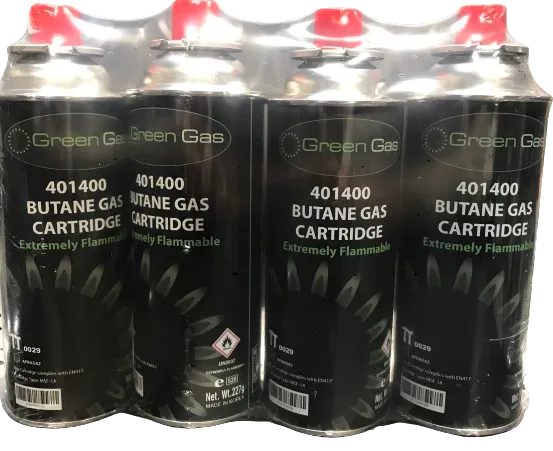 Green Gas 227g Butane Gas Cartridge 4-Pack