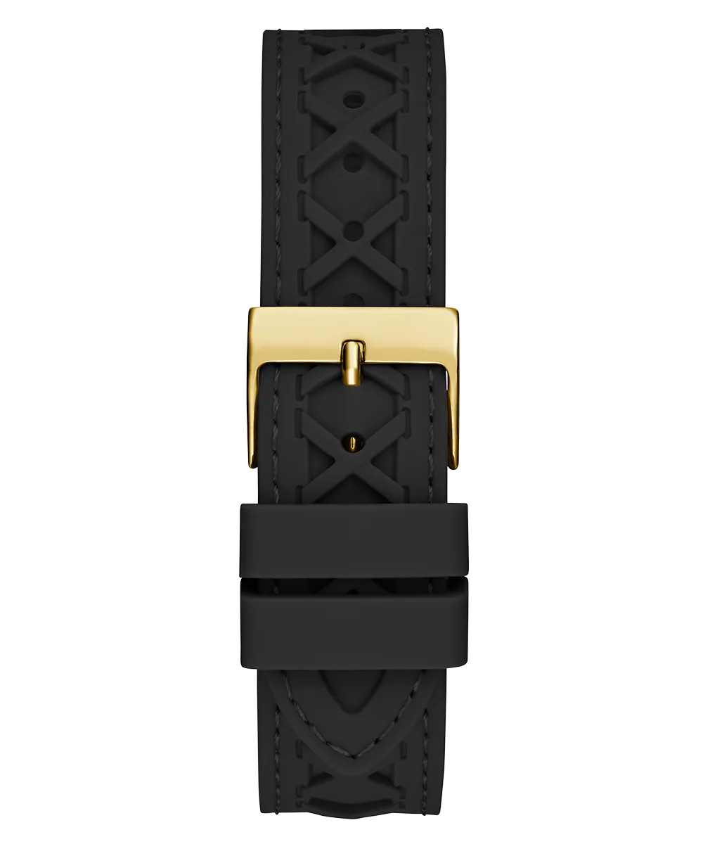 GUESS Ladies Black Gold Tone Analog Watch