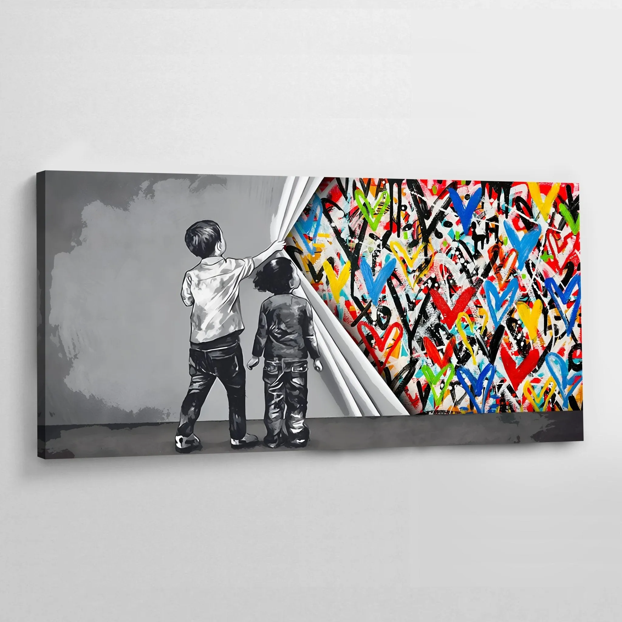 Hearts Graffitis Wall Art