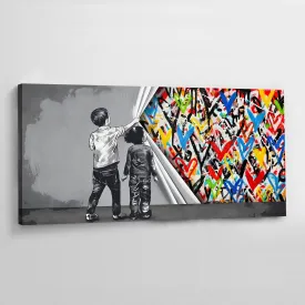 Hearts Graffitis Wall Art