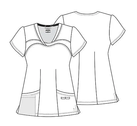 HeartSoul Love Always V-Neck Scrub Top HS665