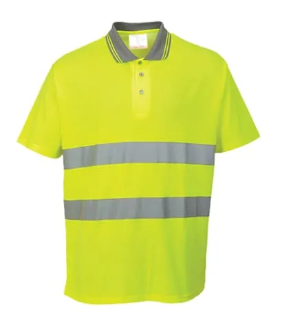 HI Viz Cotton Comfort Short Sleeve Polo Shirt Ris 3279 Portwest S171
