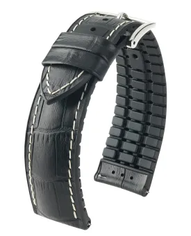 HIRSCH GEORGE Performance Alligator Embossed Calfskin Watch Band  092 51 28