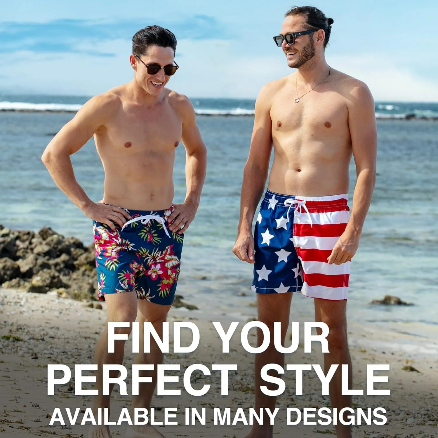 Kanu Surf Men's Monaco Swim Trunks (Regular & Extended Sizes)