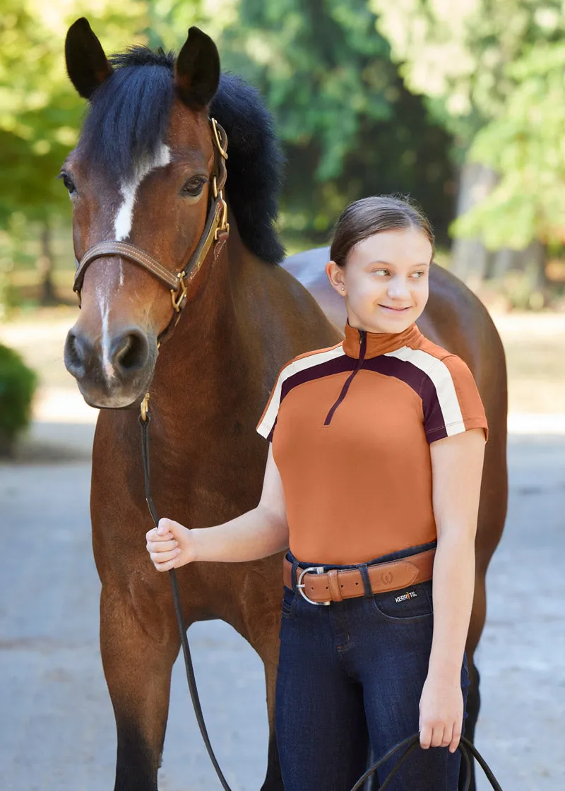 Kids Top Rail Coolcore® Short Sleeve Riding Shirt