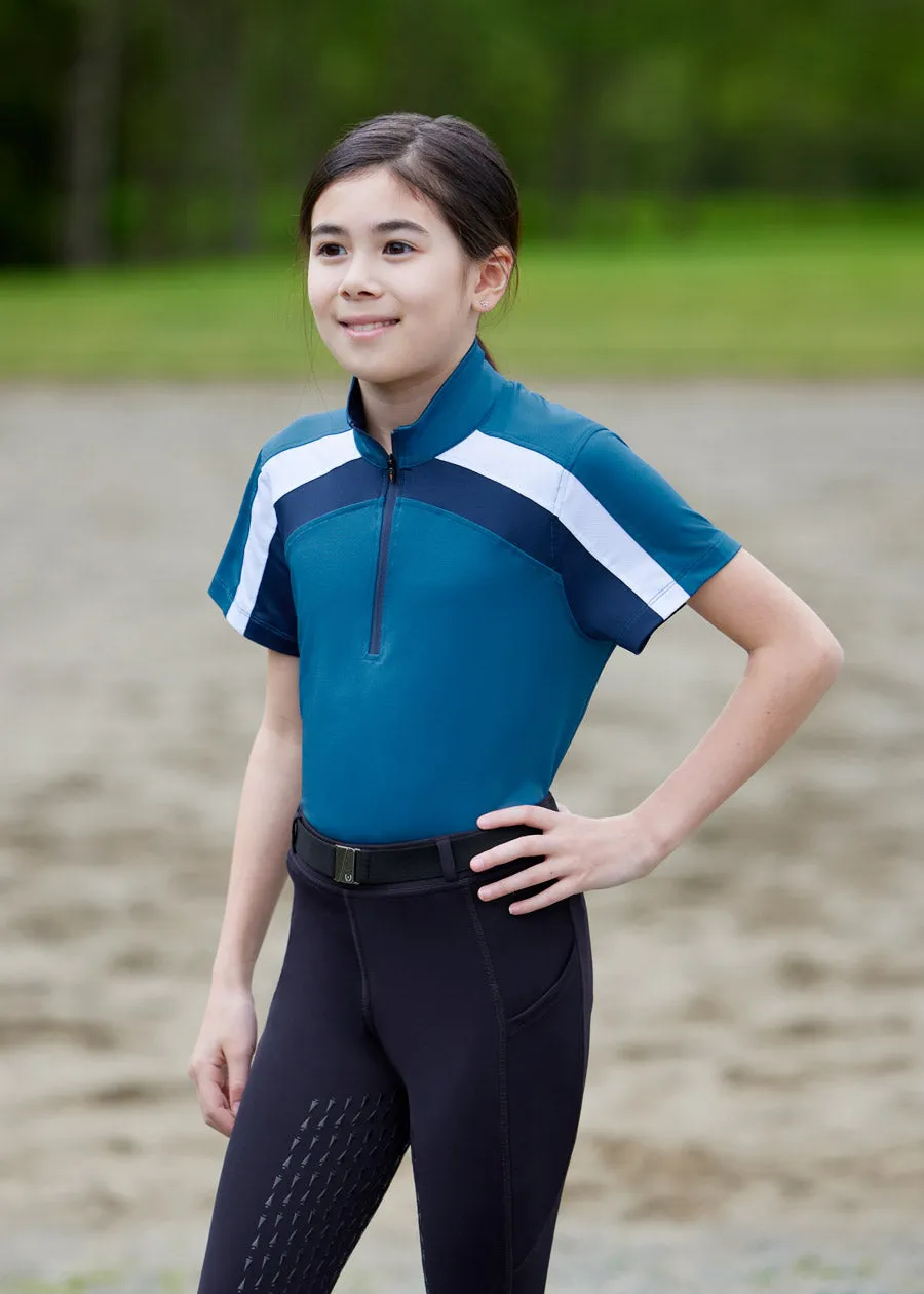Kids Top Rail Coolcore® Short Sleeve Riding Shirt