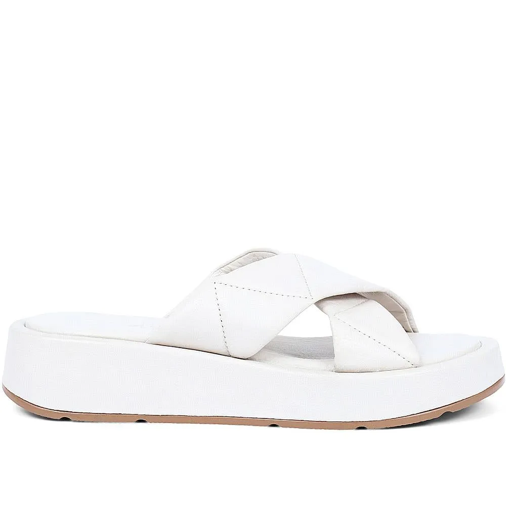 Madeley Leather Platform Mule Sandals - MADELEY / 324 028