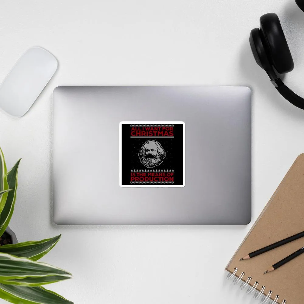 Marx - All I Want For Christmas Is The Means Of Production - Sticker