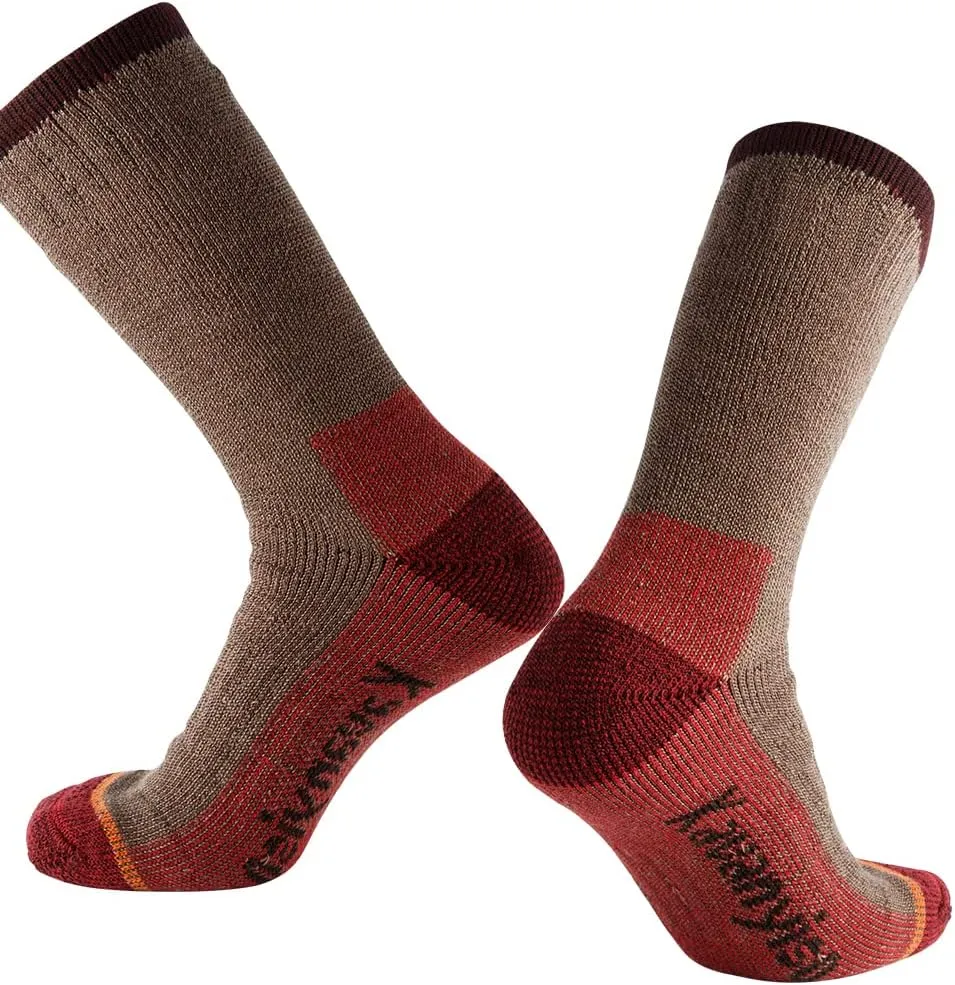 Men's Merino Wool Hiking Socks Breathable Athletic Crew Thicken