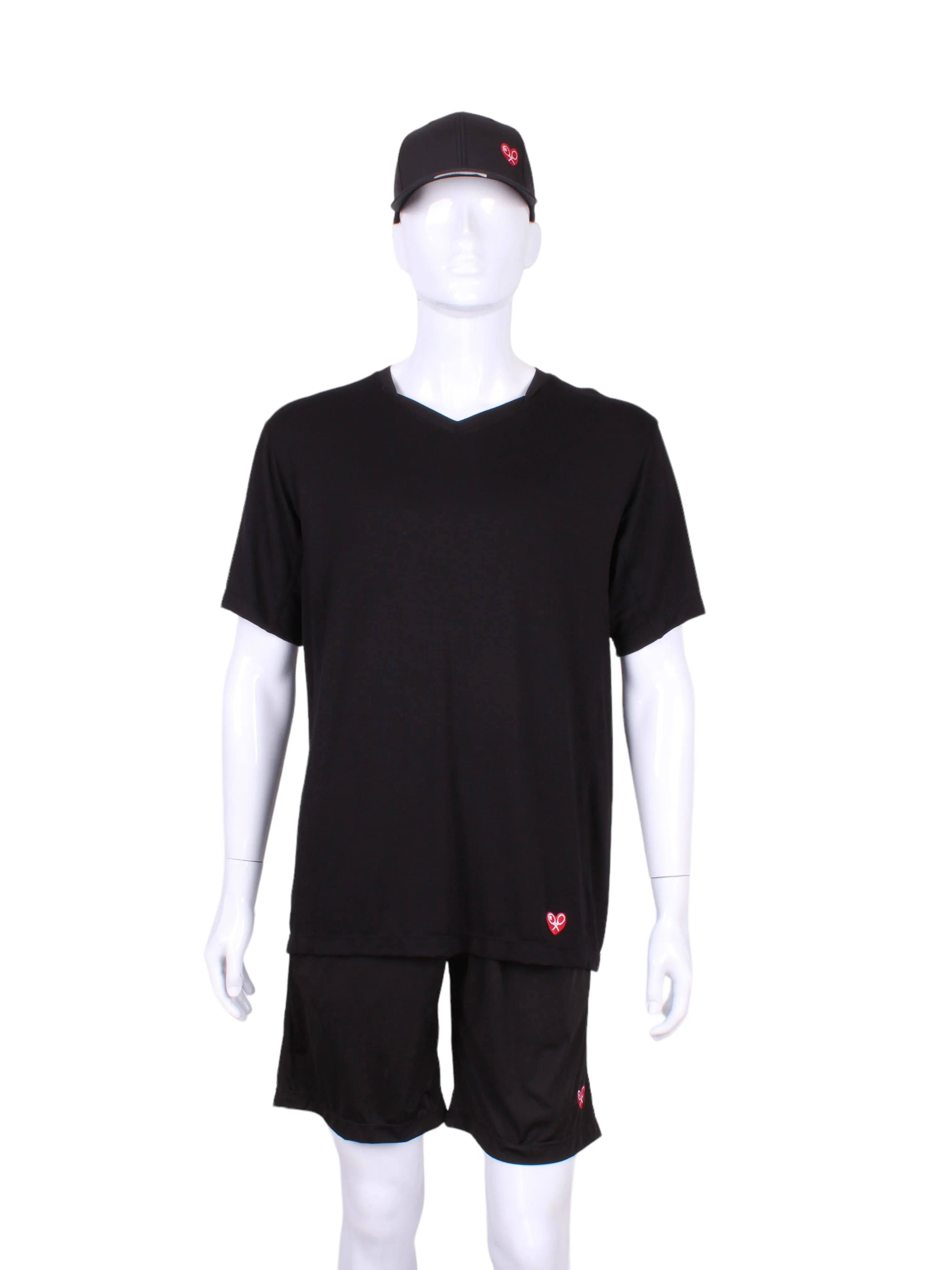 Men's Special Vee Tee French Terry Black Short Sleeve