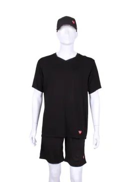 Men's Special Vee Tee French Terry Black Short Sleeve