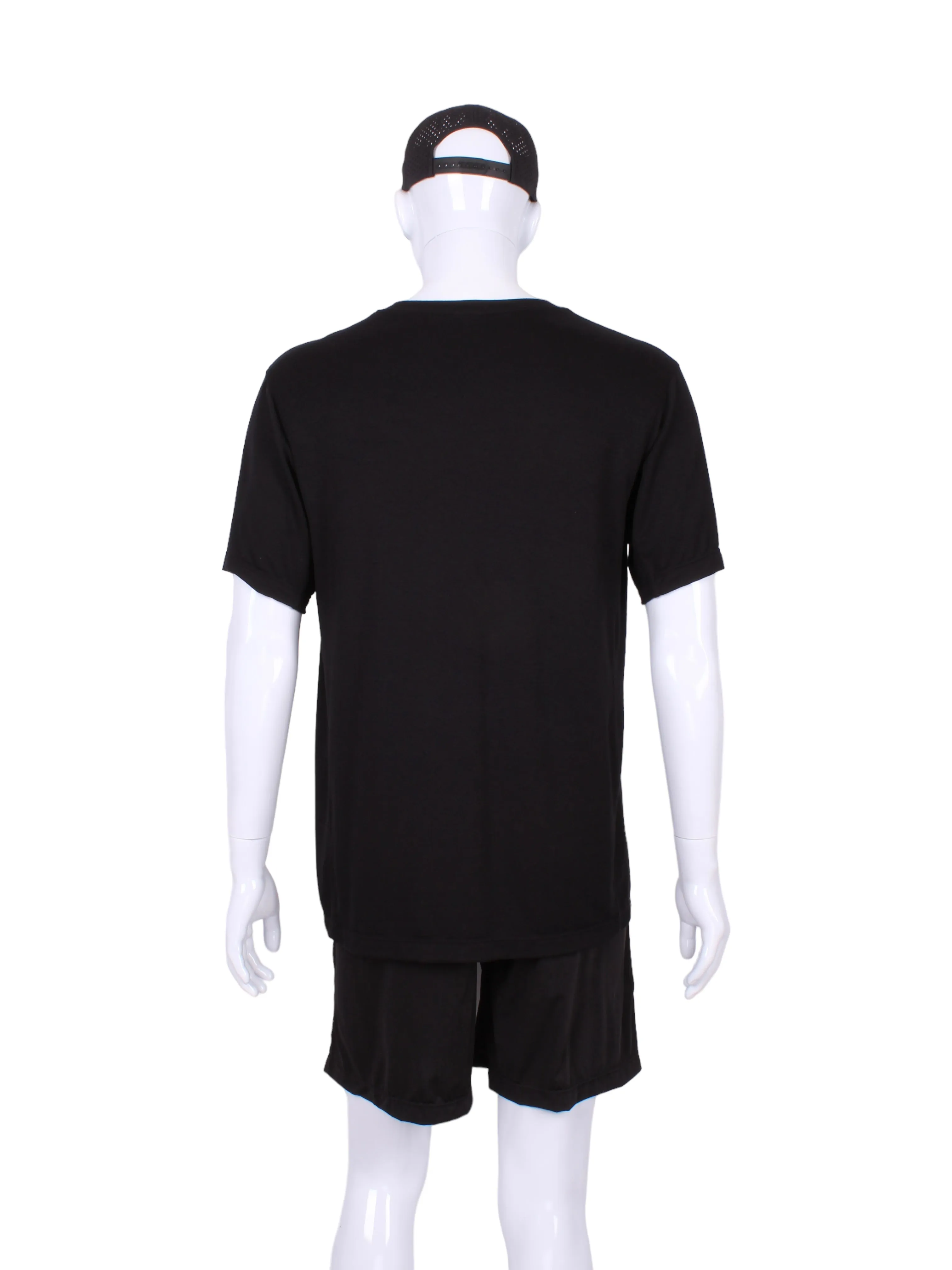 Men's Special Vee Tee French Terry Black Short Sleeve