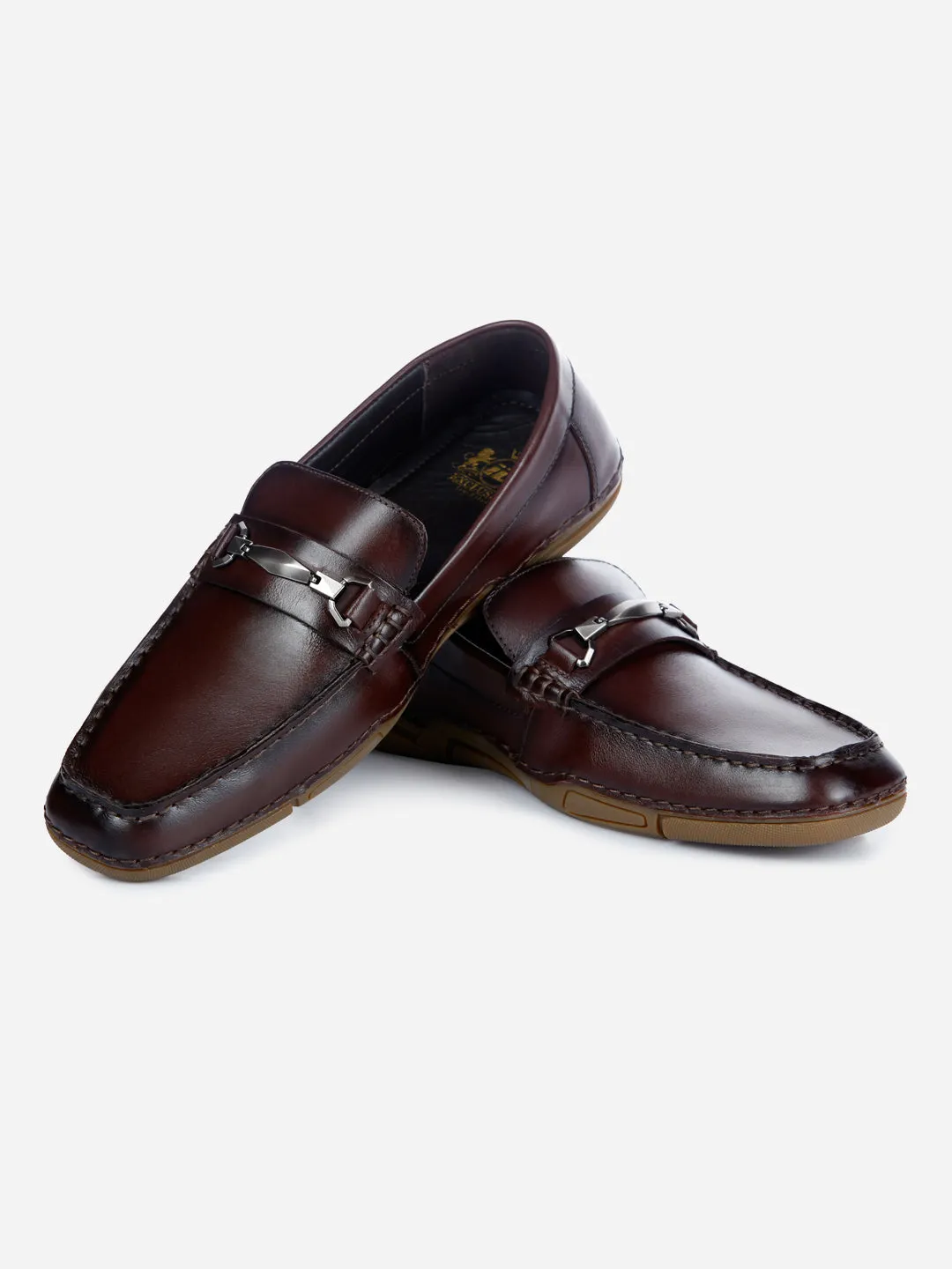 Men's Wine Metal Trim Formal Slip On (ID2144)