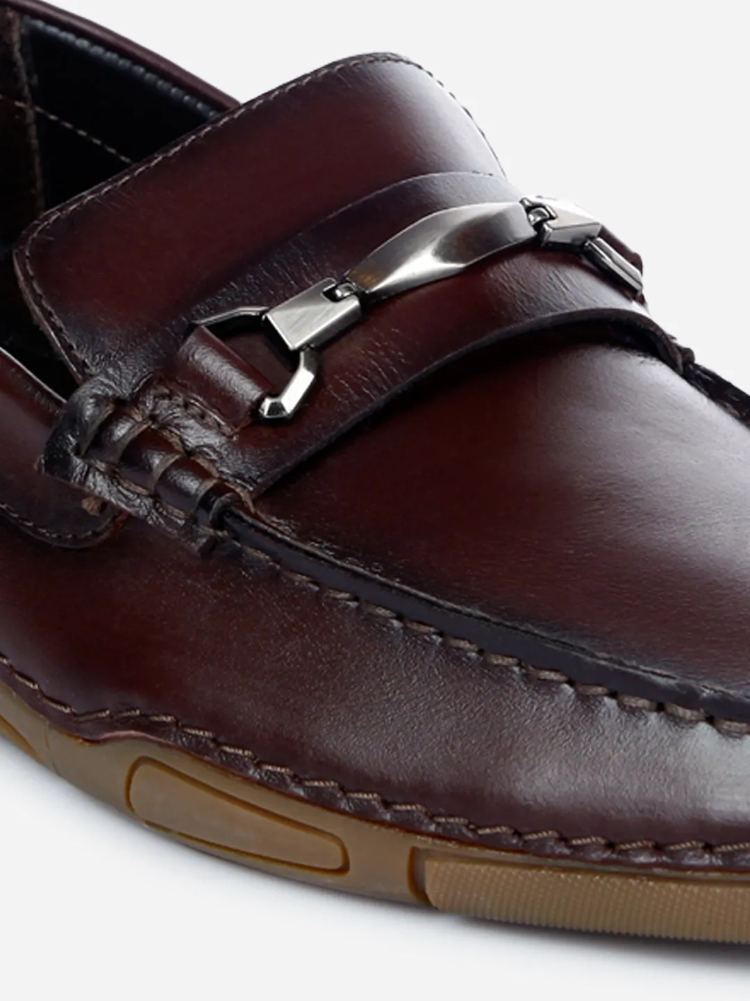 Men's Wine Metal Trim Formal Slip On (ID2144)