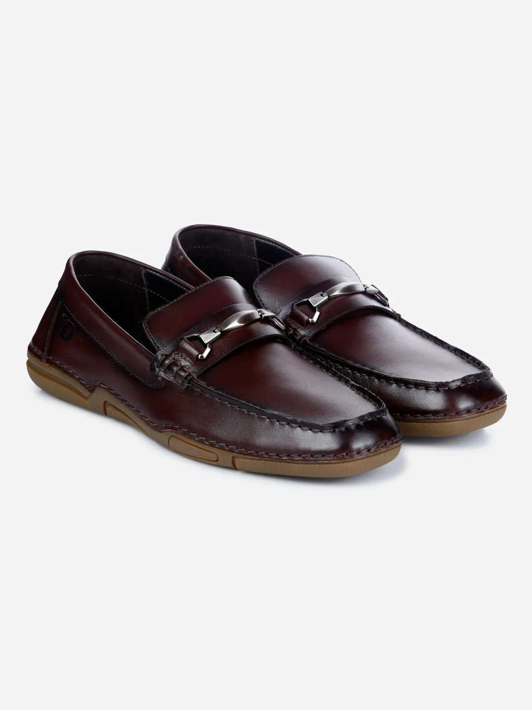 Men's Wine Metal Trim Formal Slip On (ID2144)