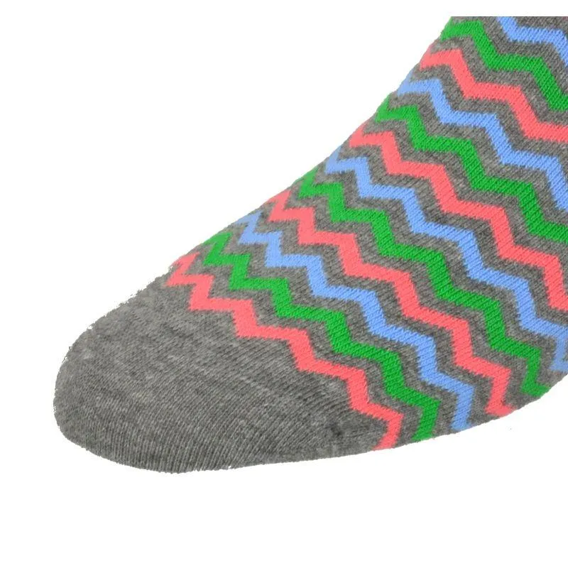 Ocean Wave Pattern Combed Cotton Socks