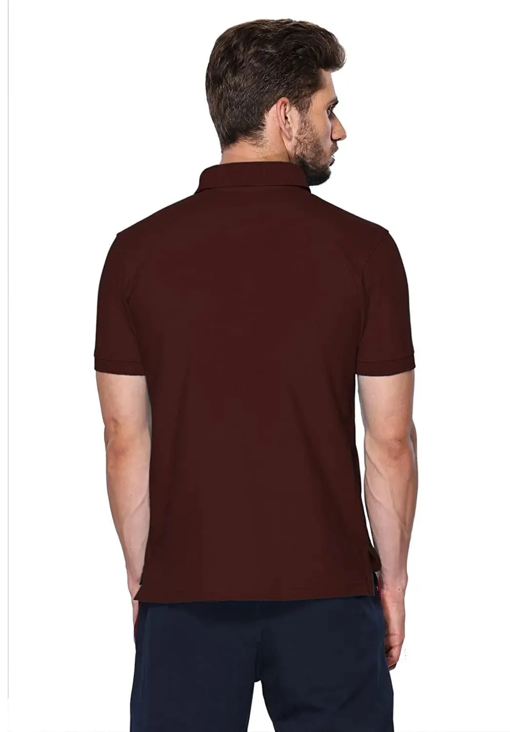 ONN Men's Cotton Polo T-Shirt (Pack of 2) in Solid Coffee-Peacock Blue colours