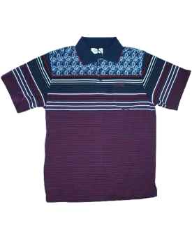 POINTING S/S Navy/Burgundy Golfer