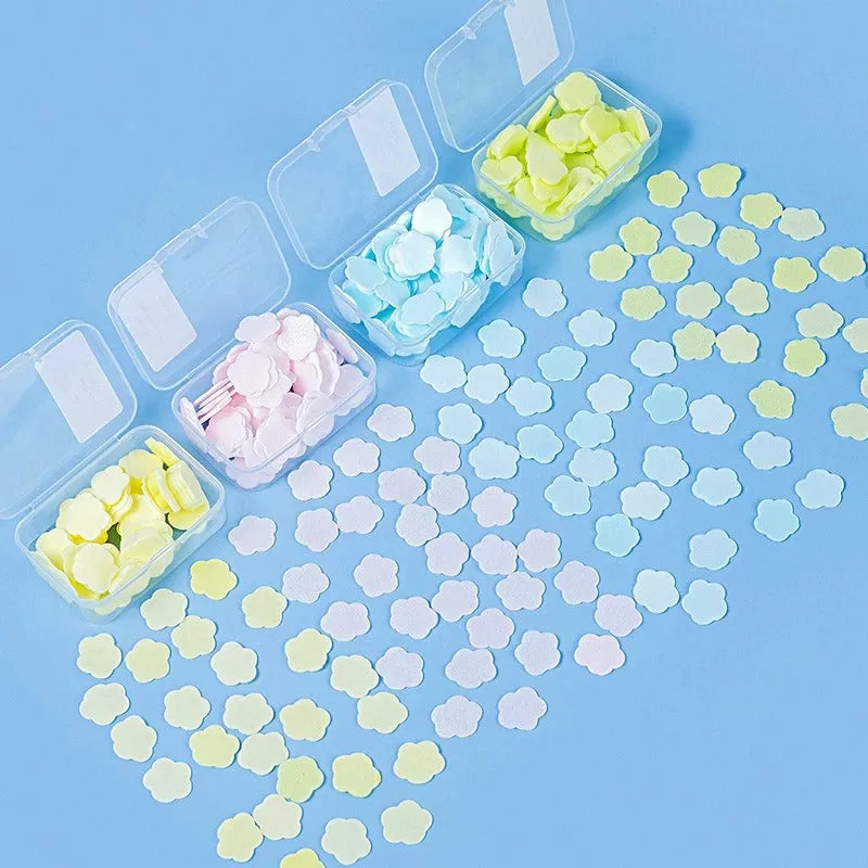 Portable Petal Soap Paper Hand Face Cleansing