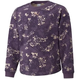 Puma Alpha Aop Crew Fl Sweatshirt Purple 589241 16 164Cm