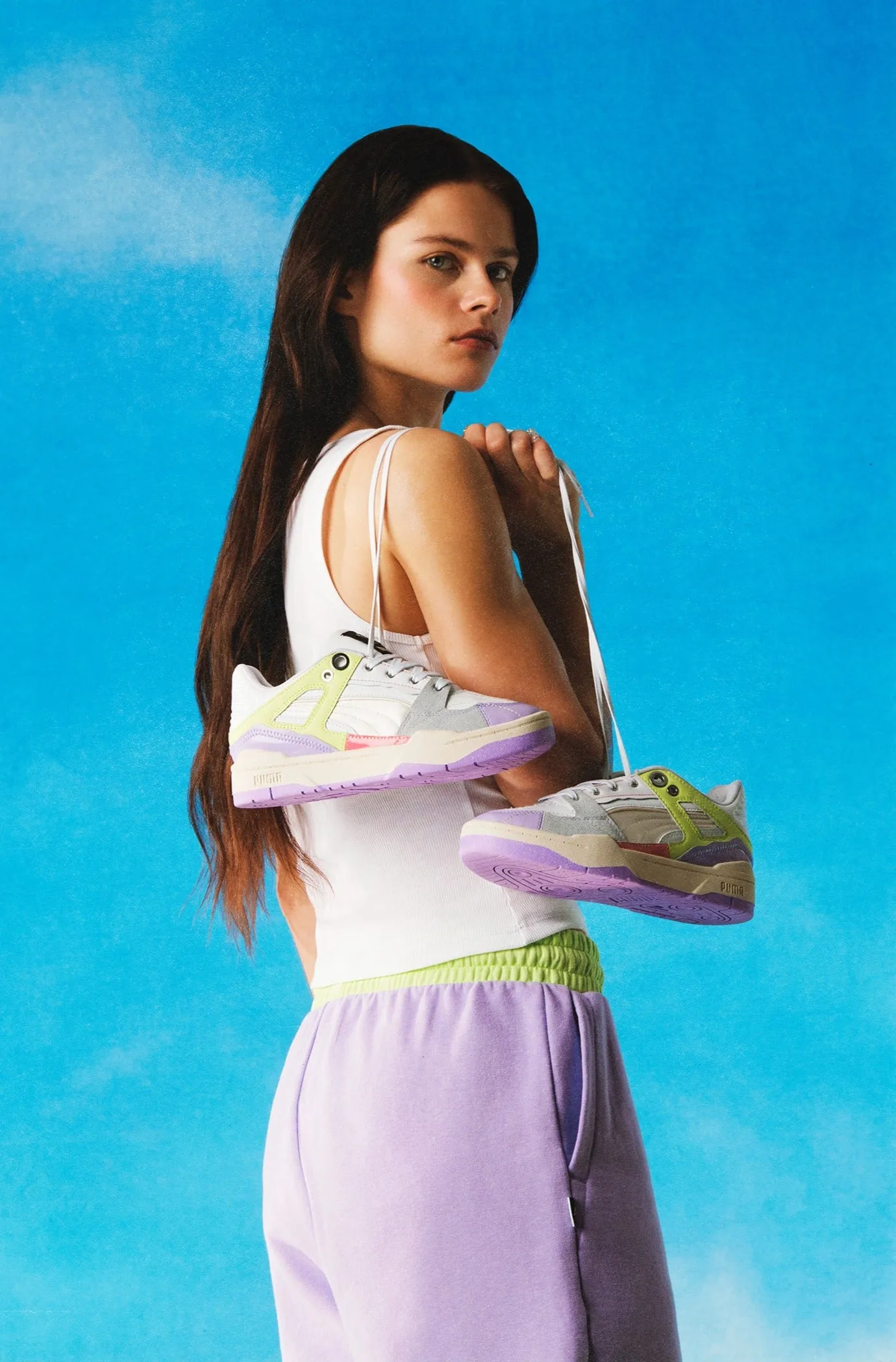 PUMA x The Ragged Priest White & Violet Slipstream Trainer