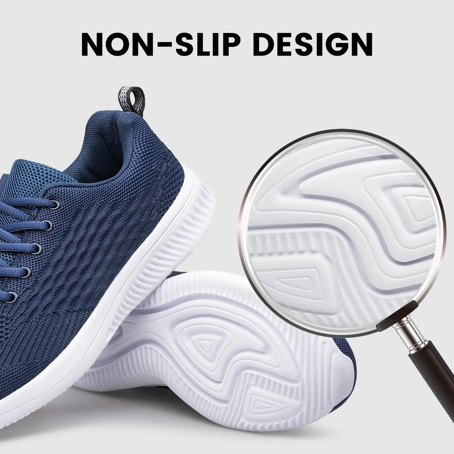Raoendis Mens Walking Shoes Ultra Lightweight Breathable Running Shoes Non Slip Athletic Fashion Sneakers Mesh Workout Casual Sports Shoes