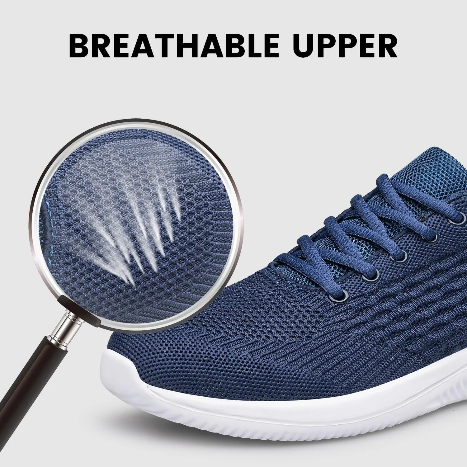 Raoendis Mens Walking Shoes Ultra Lightweight Breathable Running Shoes Non Slip Athletic Fashion Sneakers Mesh Workout Casual Sports Shoes