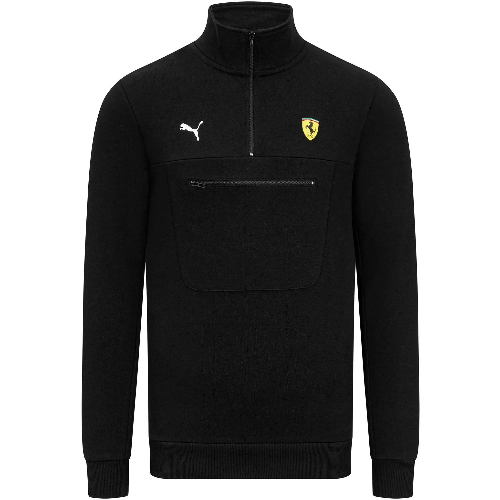 Scuderia Ferrari F1 Men's Puma 1/4 Zip Sweater - Red/Black