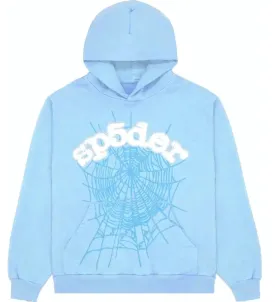 Sp5der Web Hoodie Sky Blue