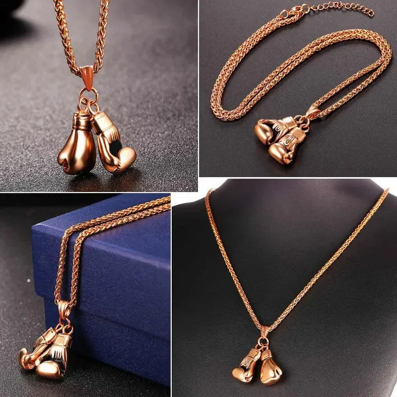 U7 Boxing Necklace 24"" Chain