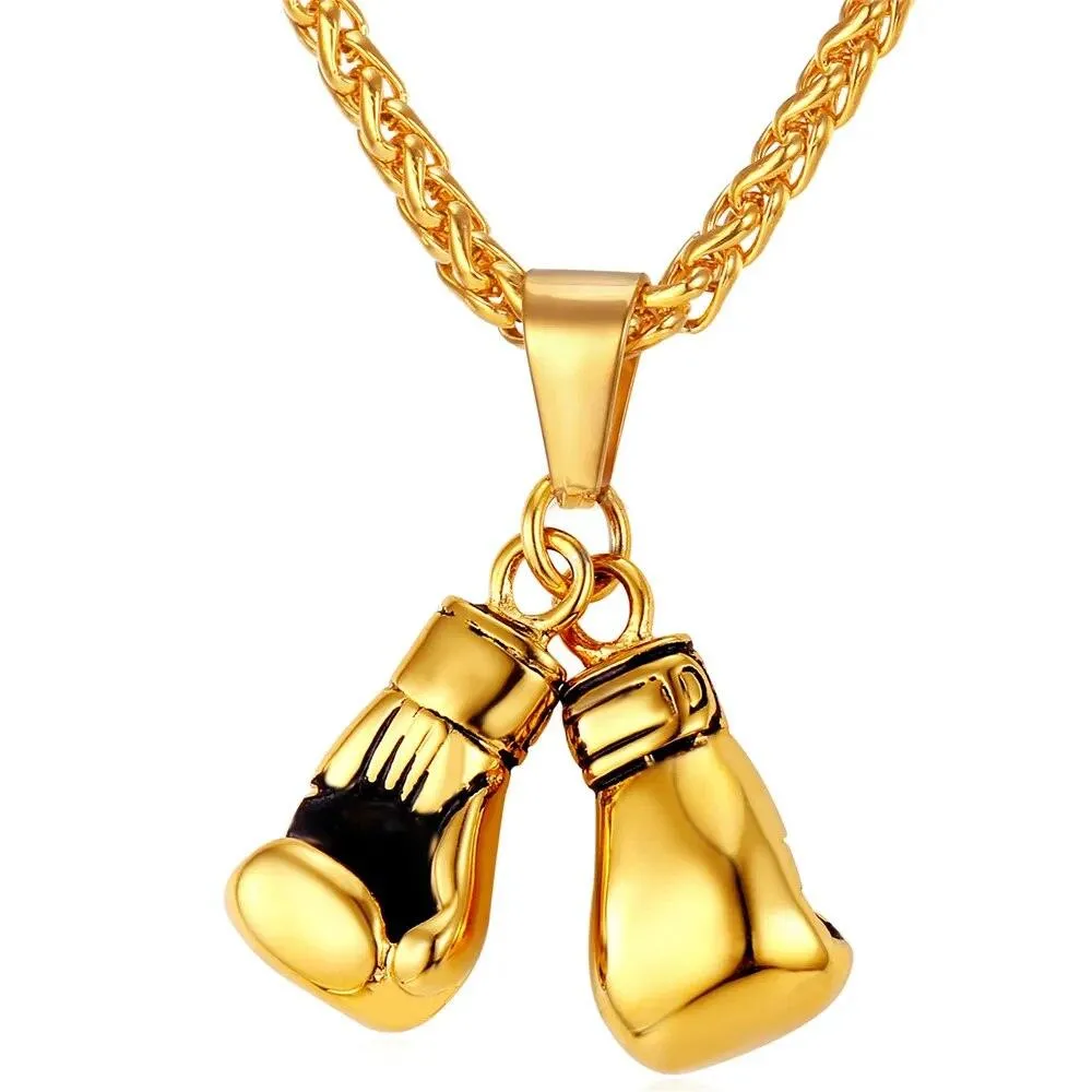 U7 Boxing Necklace 24"" Chain