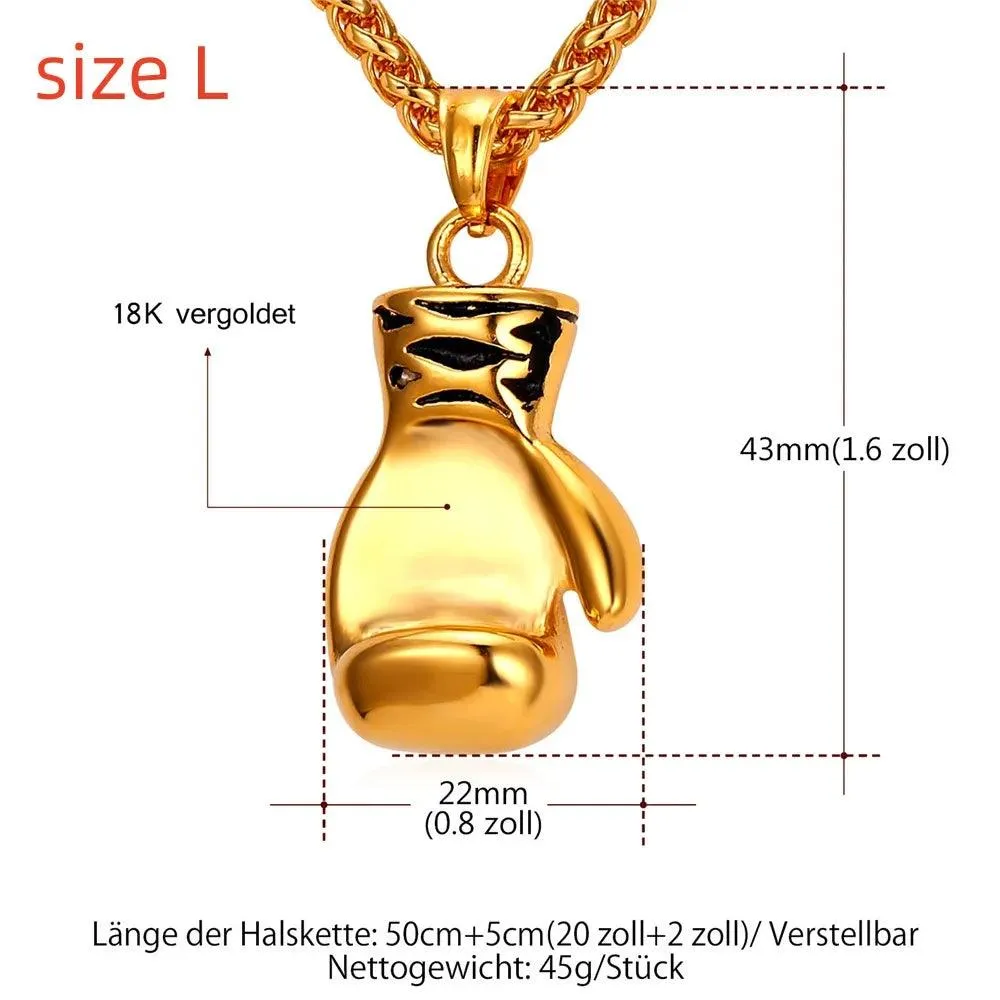 U7 Boxing Necklace 24"" Chain