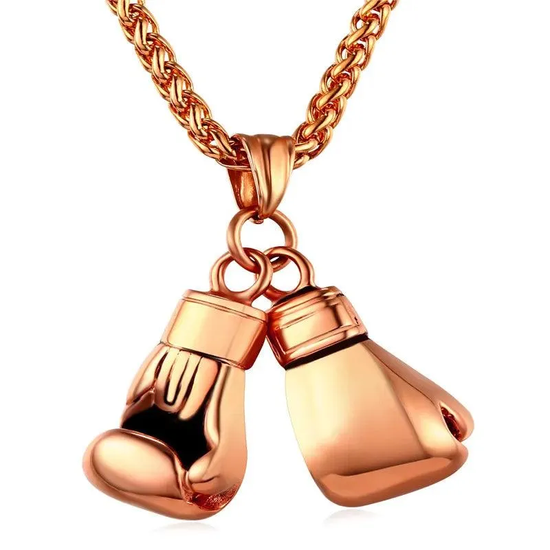 U7 Boxing Necklace 24"" Chain