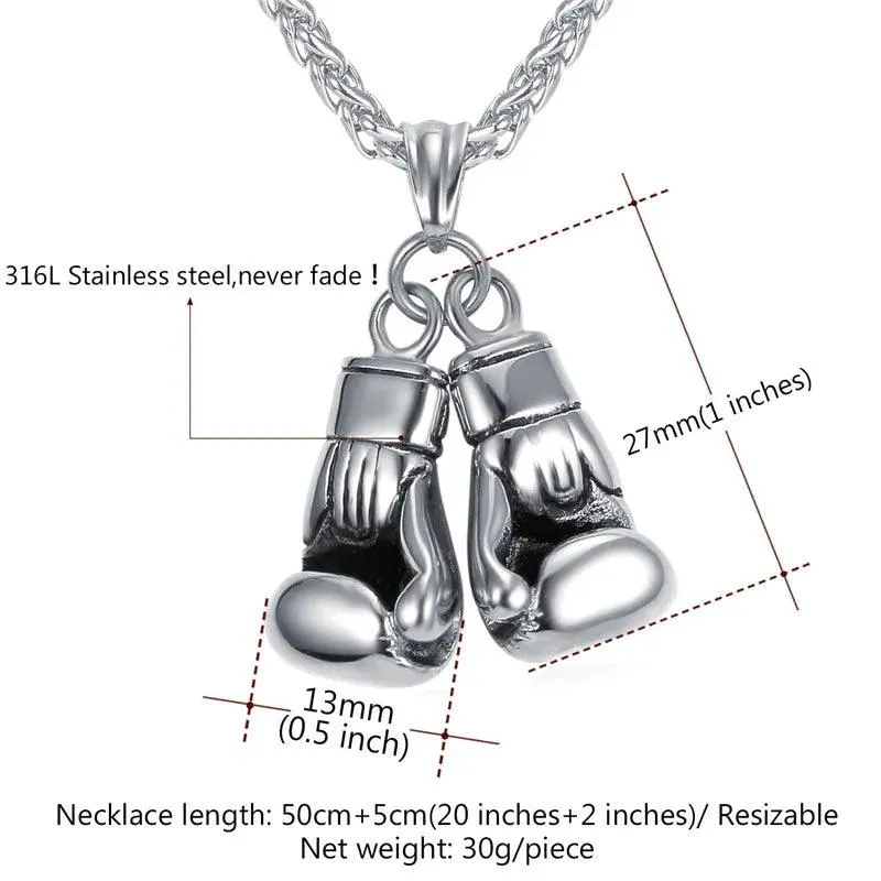 U7 Boxing Necklace 24"" Chain