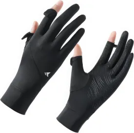 UV Protection Gloves for Women - Fingerless Non-Slip Summer Gloves - UPF 50  for Driving Cycling Hiking Golf