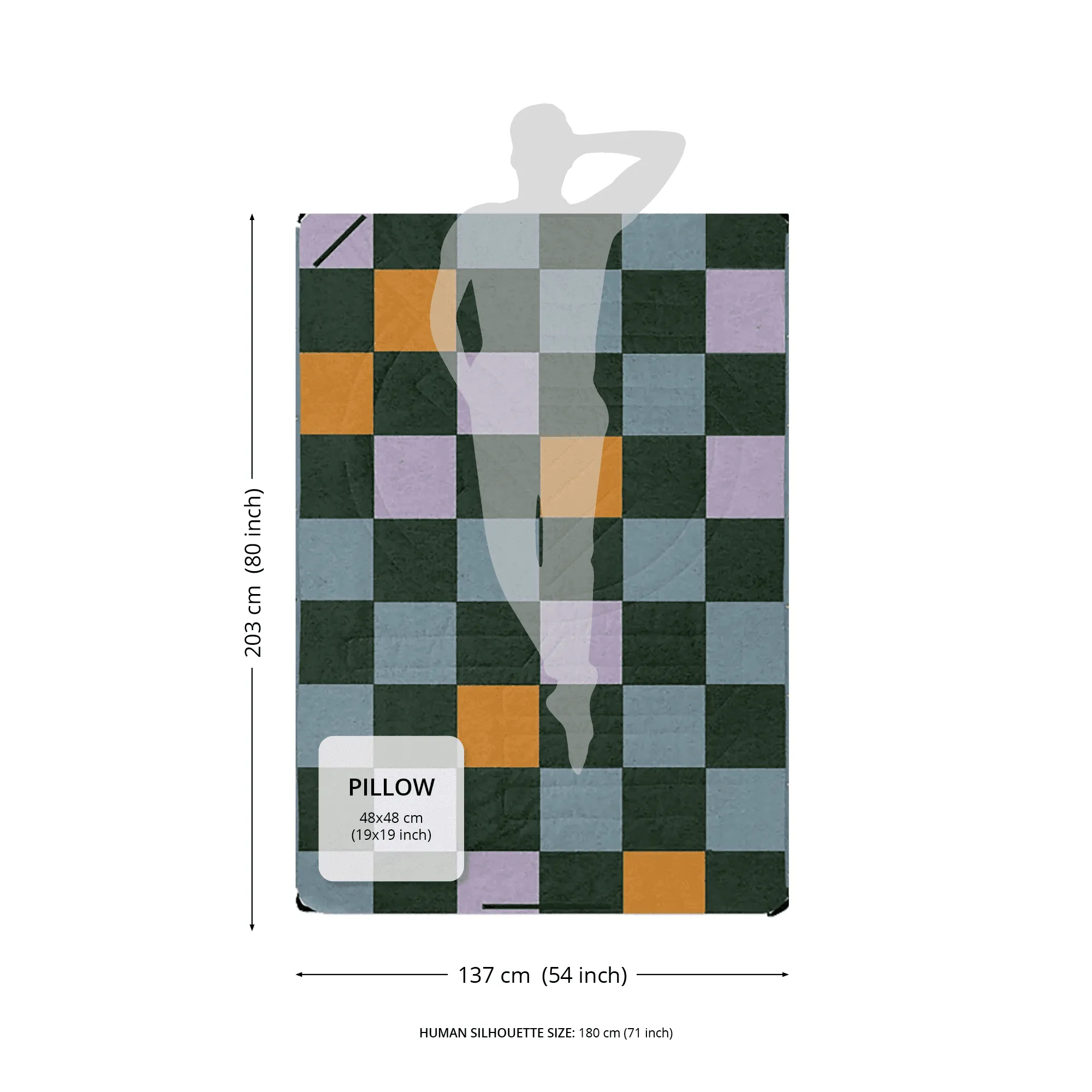 VOITED Compact Picnic & Beach Blanket  -Palm Leaves